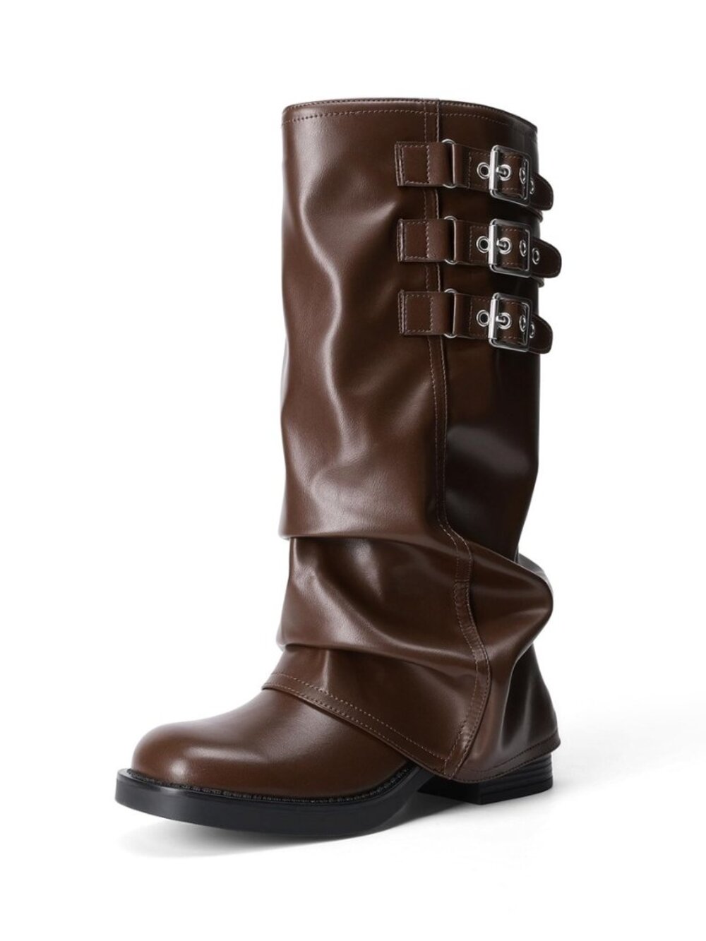 Fold-over Knee High Fashion Boots for Women